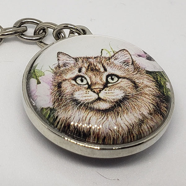Cat portrait keychains