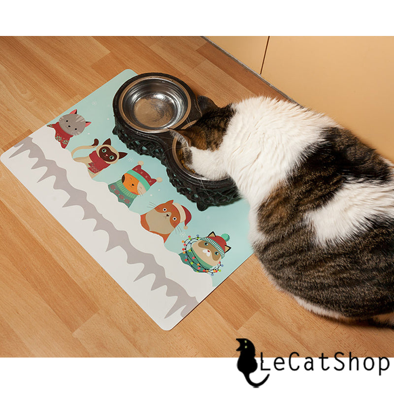 Christmas Winter Cat Placemat