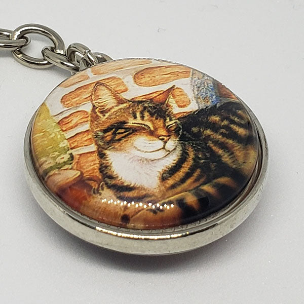Cat portrait keychains