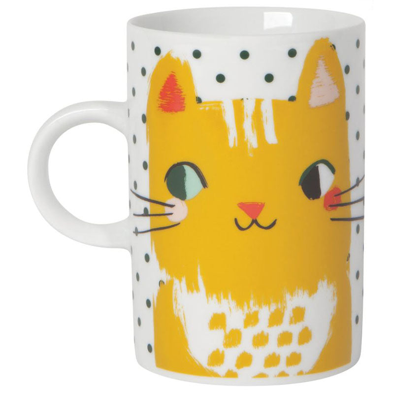 Yellow cat mug