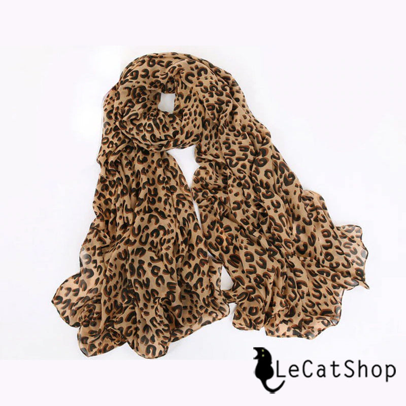 Cat leopard print scarves scarf