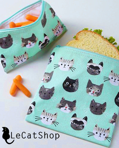 Reusable cat snack bags