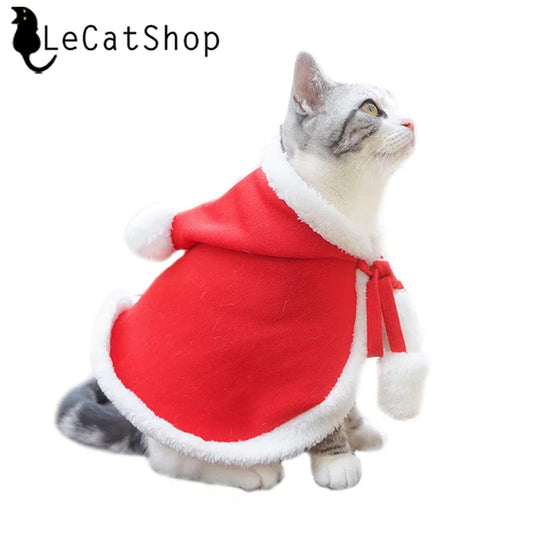 Cat Christmas Red Cloak