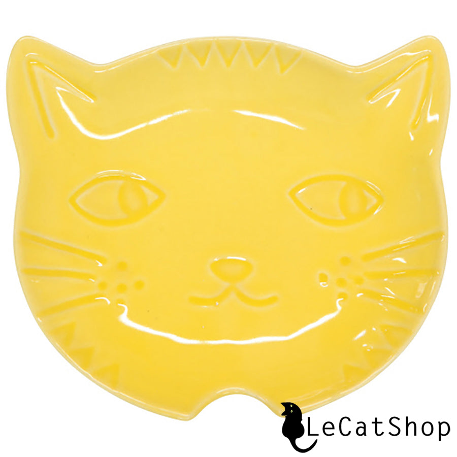 Yellow cat spoon rest