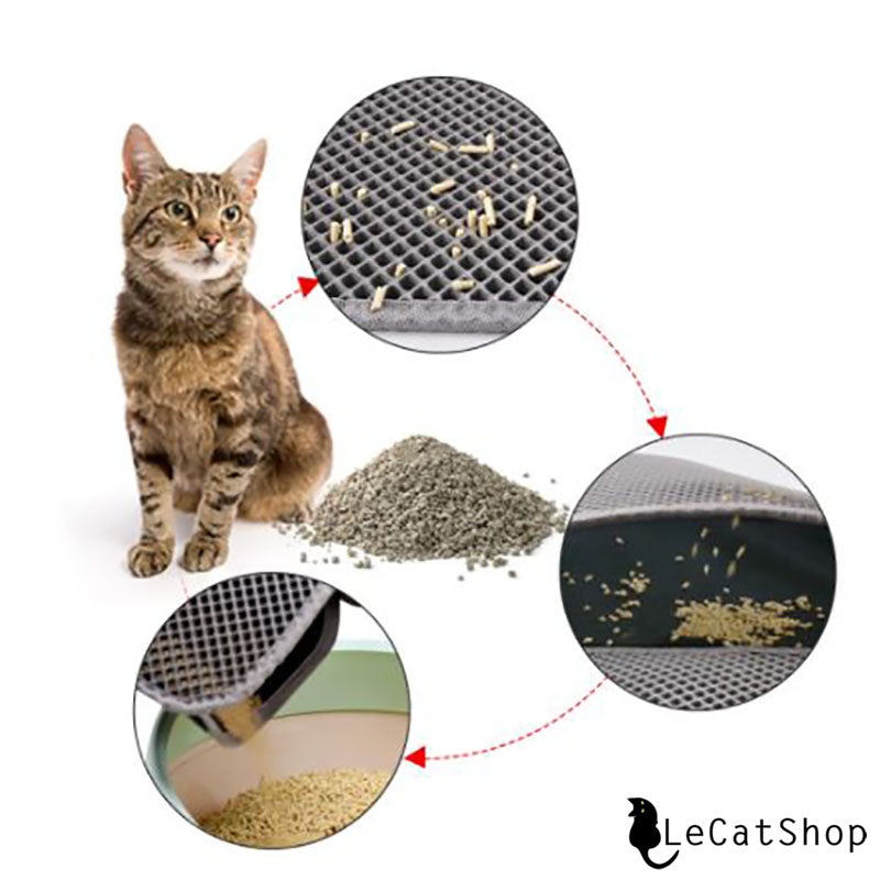 Grey litter cat mat
