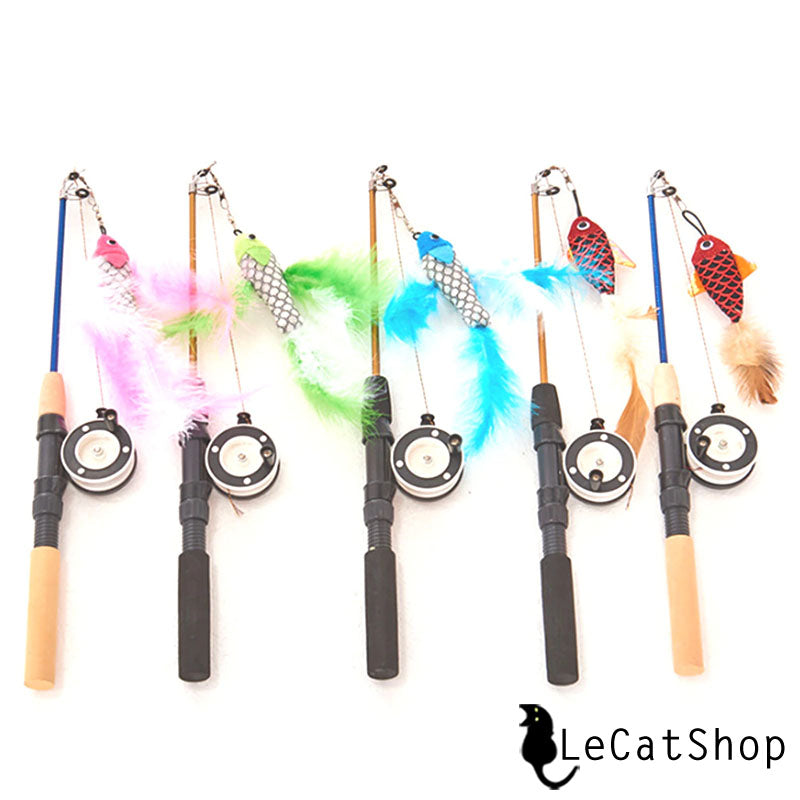 Cat toy fishing wand teaser