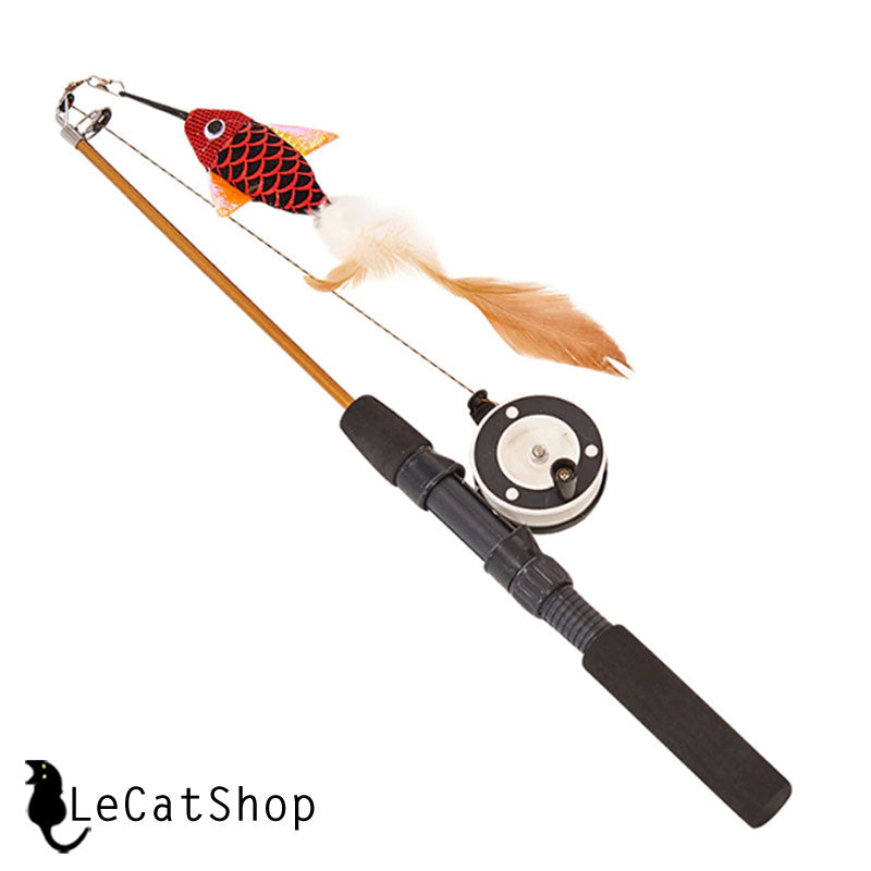 Cat toy fishing wand teaser