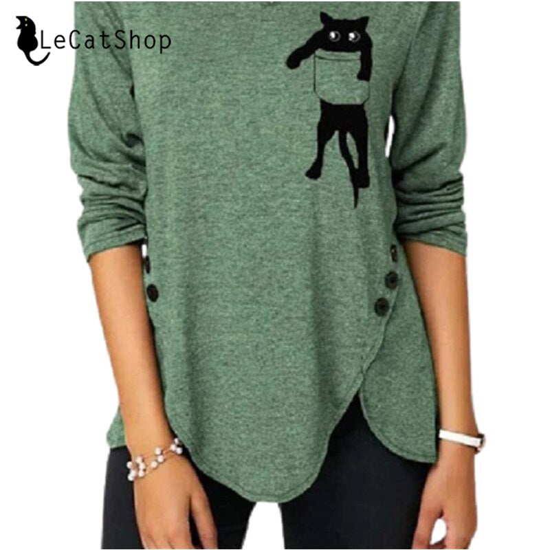 Green cat shirt