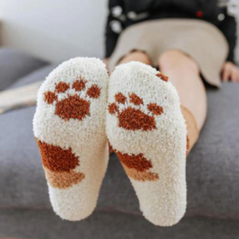 Cat fleece socks