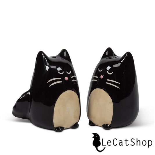 Black cats salt and pepper shakers
