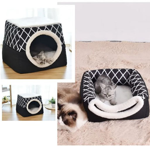 Soft Nest Kennel Cat Bed, Navy