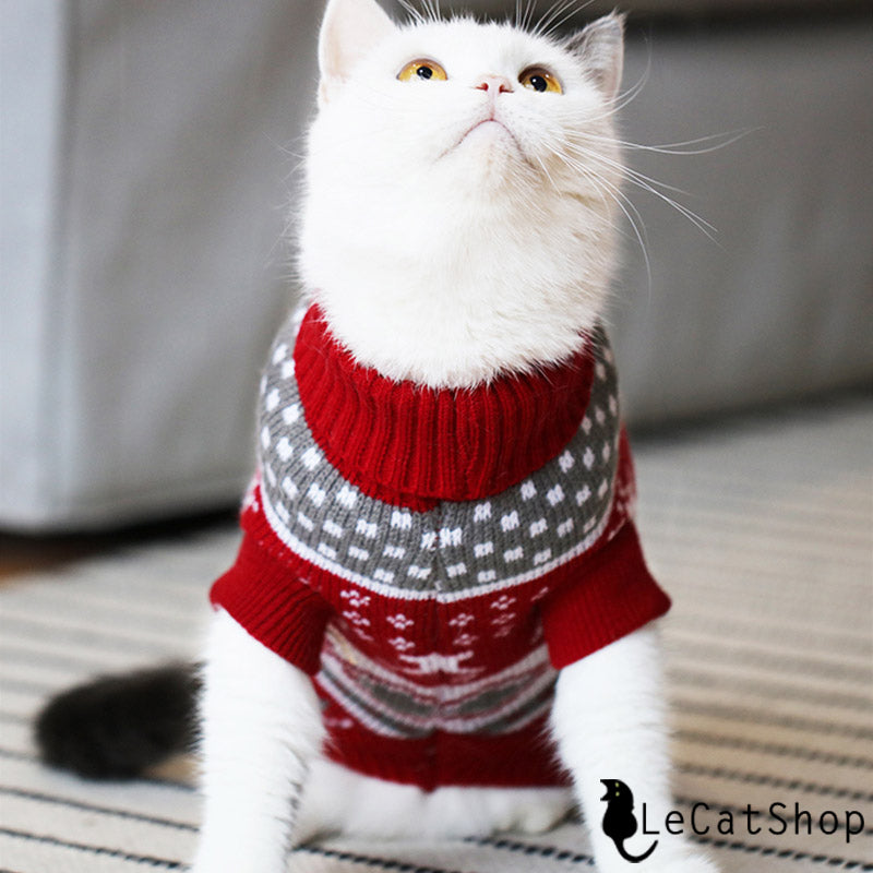 Festive Cat Christmas Sweater