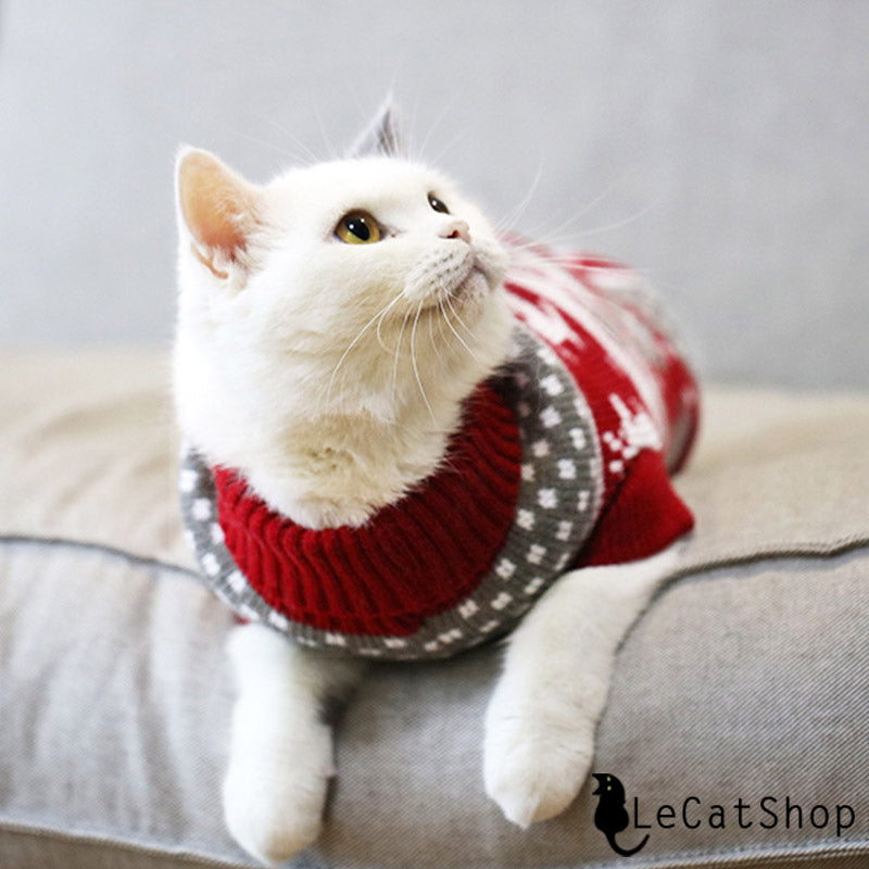 Festive Cat Christmas Sweater
