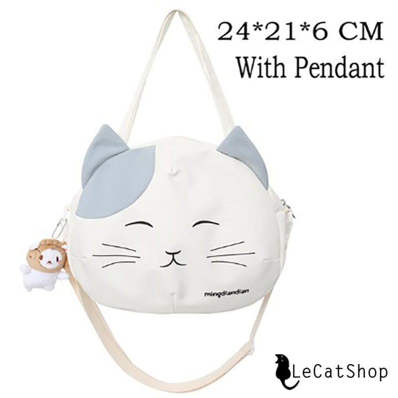 Grey cat bag purse