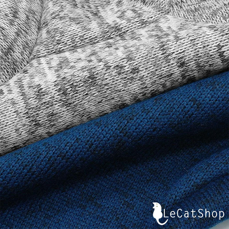 Blue grey cat sweater