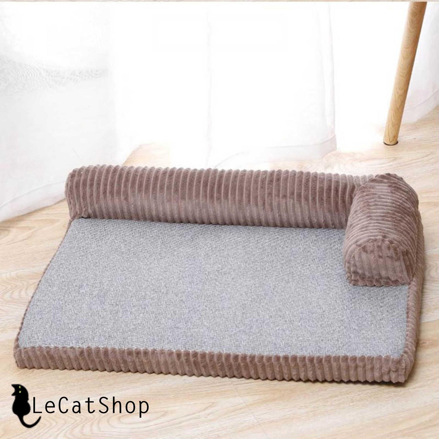 Brown cat bed