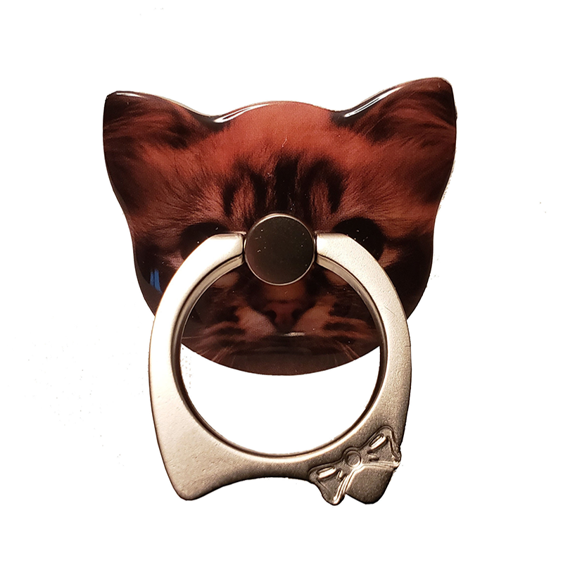 Orange ring cat stand support for cell phones