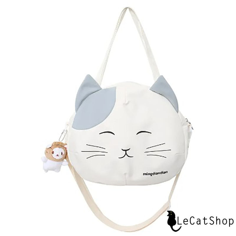 Grey cat bag purse