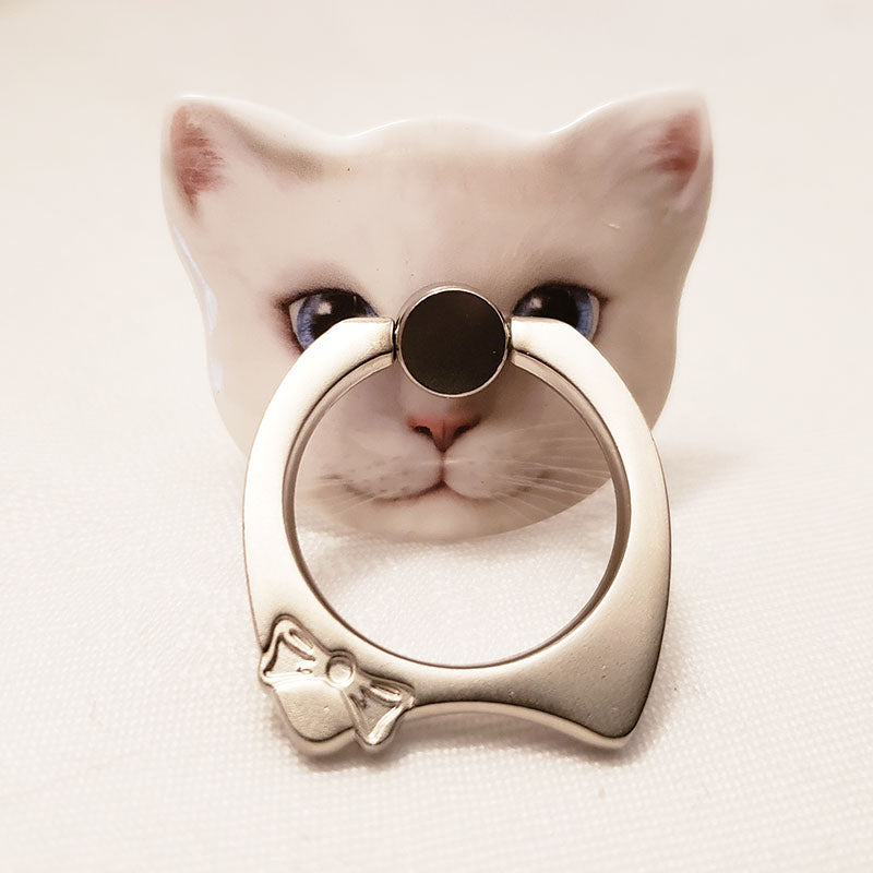 Ring cat stand support for cell phones